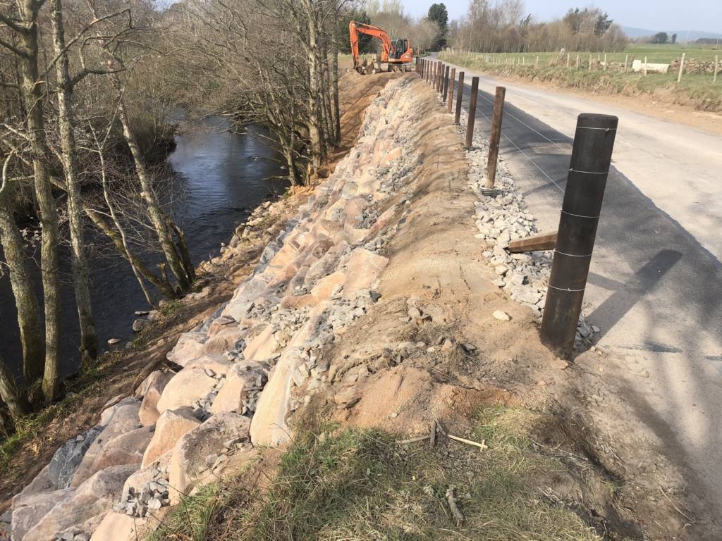 Close up of Letterbeg embankment