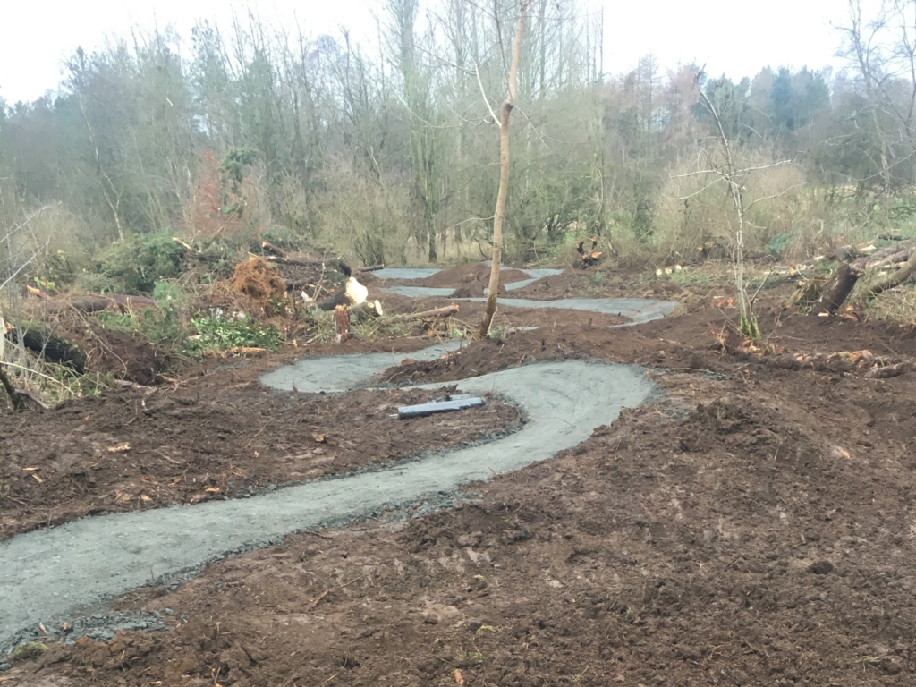 Close up of Lochore Country Park Mountain Bike Trail